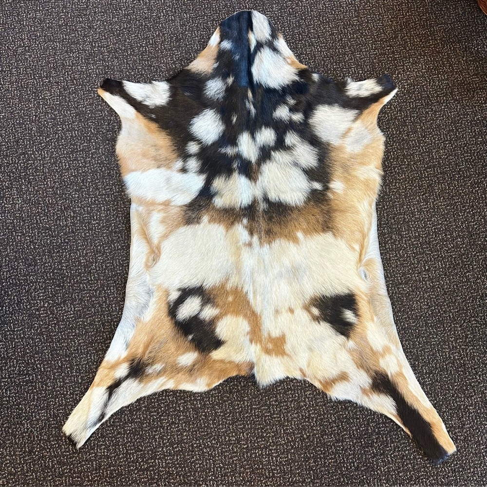 Natural Goat hide Rug with Distinctive Pattern